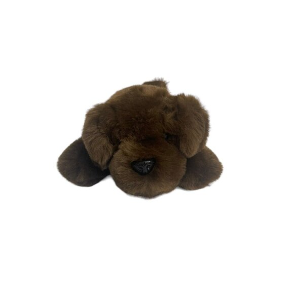 People Pals Plush Chocolate Lab Puppy Stuffed Animal Laying Down Realistic Soft - Picture 6 of 10
